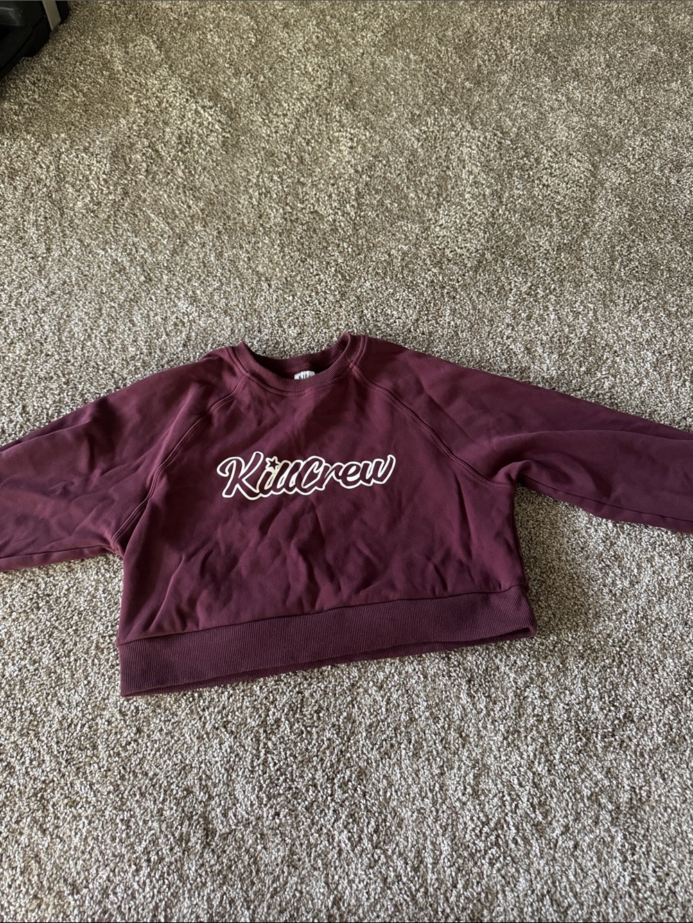 Kill Crew Burgundy Women's Crewneck Sweatshirt with Script Logo